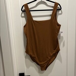Old Navy Brown Square Neck Bodysuit. Thick and Soft Material. Snap Closure
